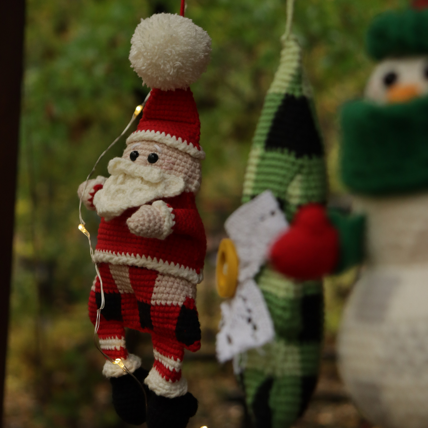 The Christmas tree, Santa and Snowman crochet patterns