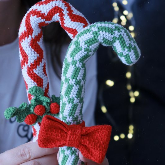 Crochet candy cane pattern