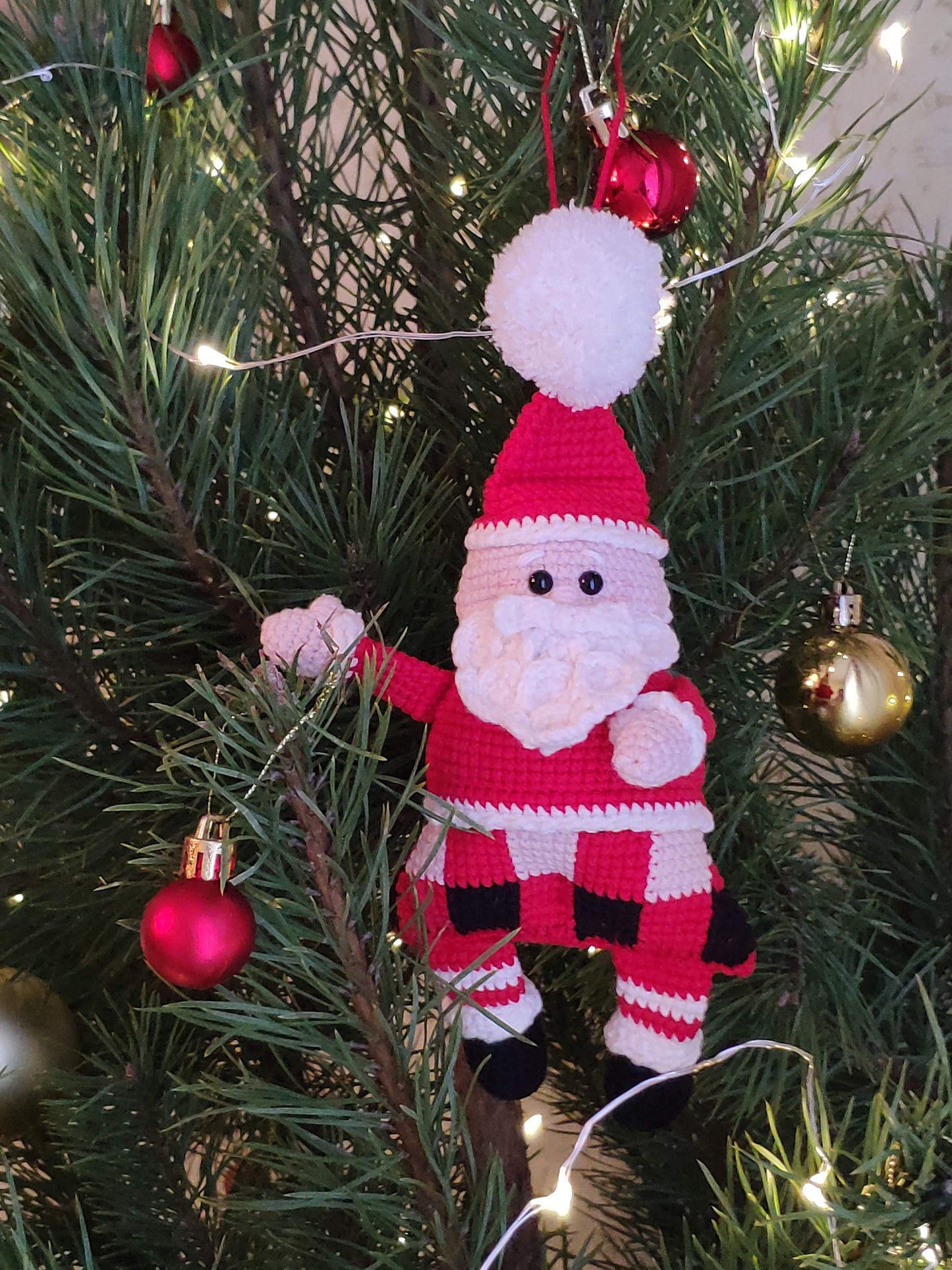 Santa crochet pattern, christmas ornaments, christmas decor