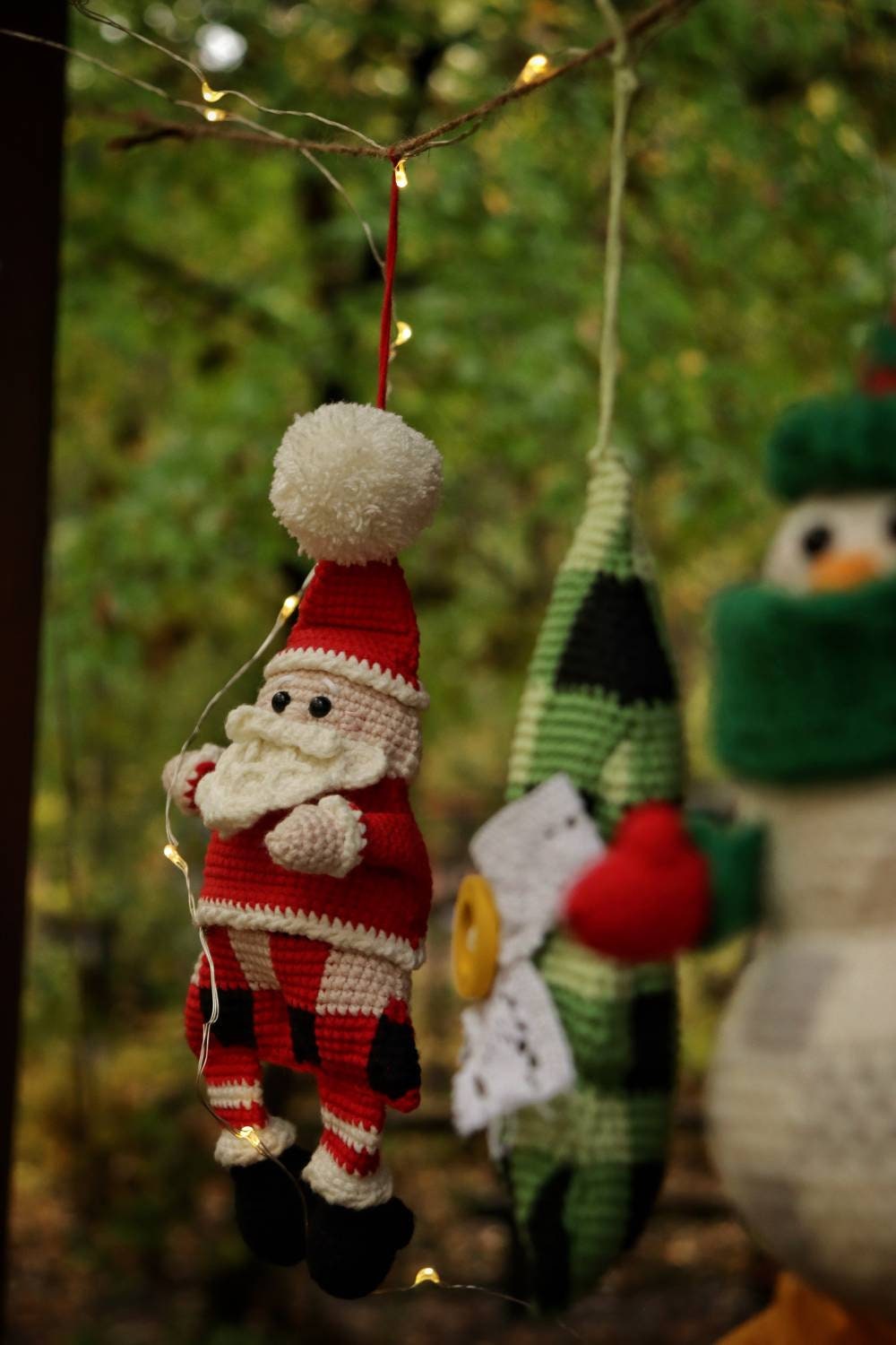 Santa crochet pattern, christmas ornaments, christmas decor