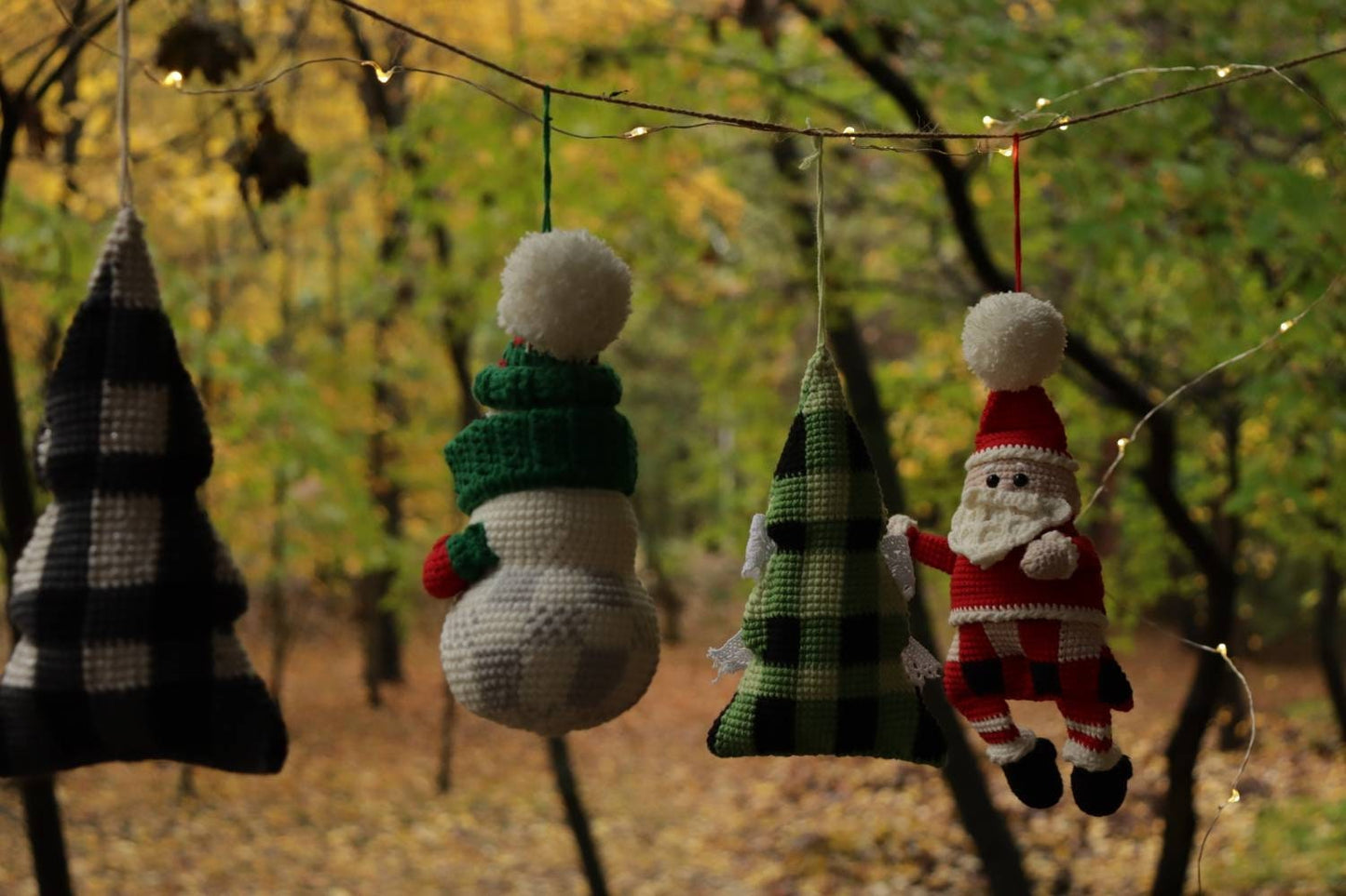 Santa crochet pattern, christmas ornaments, christmas decor