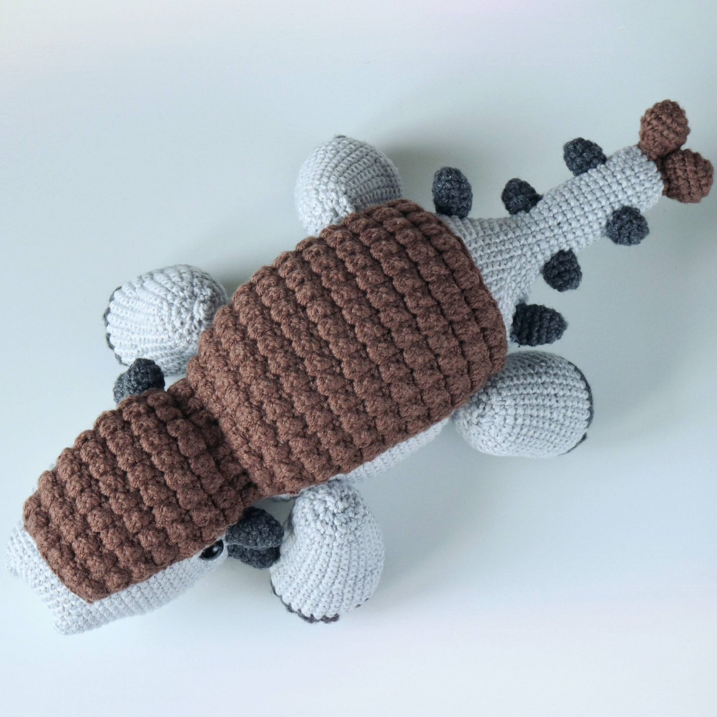 Bun the ankylosaurus dinosaur crochet pattern