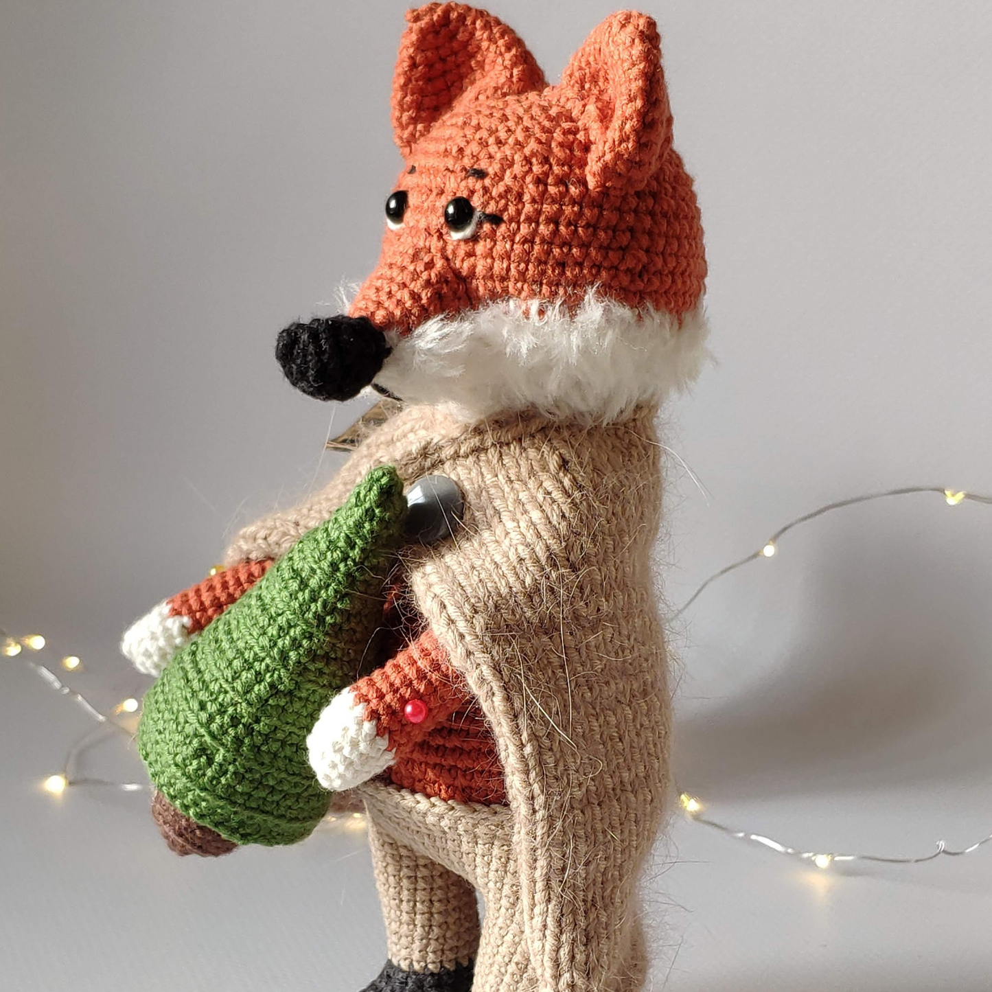 Crochet pine cone pattern, crochet fox pattern, SET 2in1 pattern+BONUS