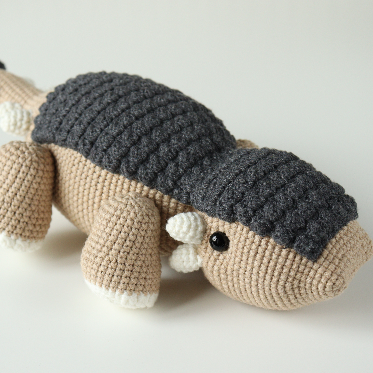 Bun the ankylosaurus dinosaur crochet pattern