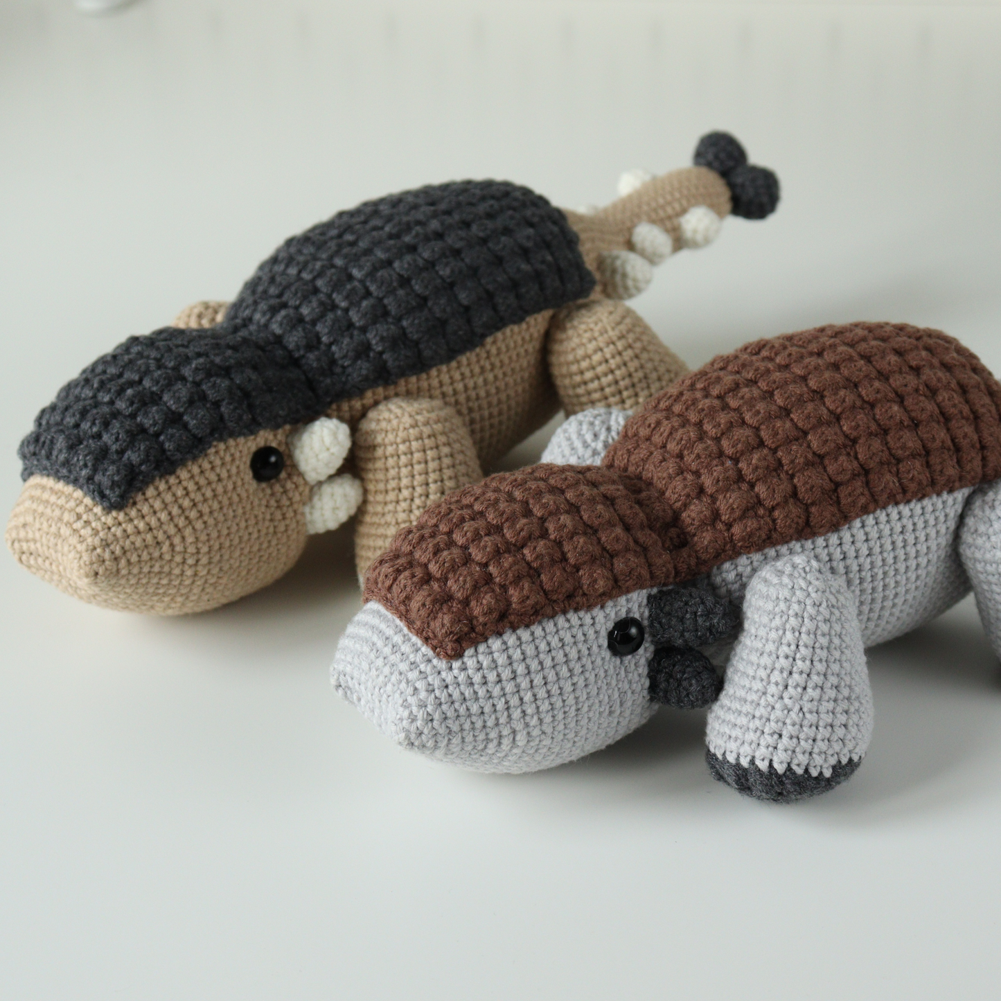 Bun the ankylosaurus dinosaur crochet pattern