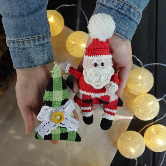 The Christmas tree, Santa and Snowman crochet patterns