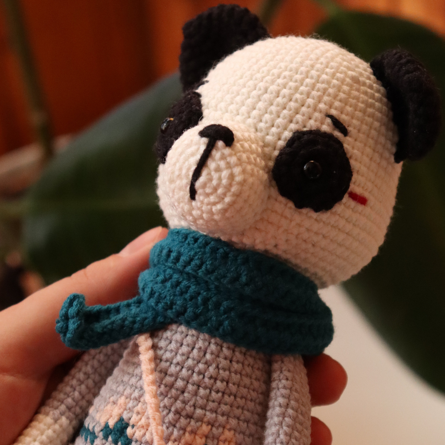 Crochet pattern set 3in1: fox, panda and cow, crochet doll pattern